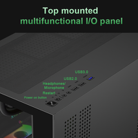 Boîtier de jeu ATX MicroATX prenant en charge les GPU de 380 mm et les refroidisseurs CPU de 168 mm, châssis d'ordinateur à double compartiment