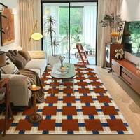 Moderne Elegante Acryl Handgetuftete Mittellange Florhöhe Maßgeschneiderte Muster Waschbare Rutschfeste Teppiche für Wohnzimmer Schlafzimmer & Flur
