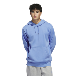 Sudadera con Capucha Azul Claro para Hombre, Corte Regular, Color Sólido, Felpa, Informal, para Otoño - Product Image 1