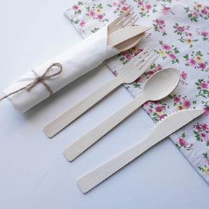 Ensemble de couverts biodégradables en bambou personnalisés avec étiquette privée, cuillère, fourchette, couteau jetables pour les fêtes, la restauration et les dîners - Product Image 4