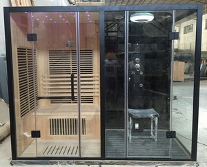 LUXURY Steam <strong>Sauna</strong> Shower Combination Room <strong>Infrared</strong> <strong>Sauna</strong> Room Factory Cheap Price - Product Image 4