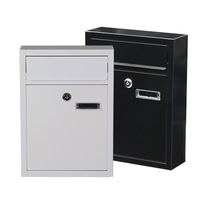 Boîte aux lettres murale moderne en métal pour extérieur, vente chaude, boîte aux lettres résidentielle en acier, boîte aux lettres pour maison, bureau à domicile