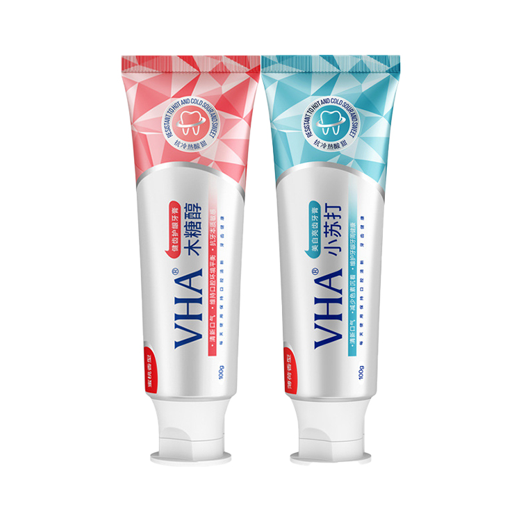 VHA OEM ODM пищевая Сода xylitol пятна удаление взрослых дома путешествия уход за полостью рта зубная паста