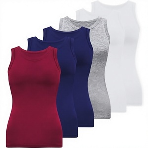 Camiseta sin mangas vintage para mujer, cuello redondo, corte ajustado, transpirable, de secado rápido, informal, para fitness - Product Image 2