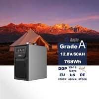 Centrale Électrique Solaire Portable 60Ah 768Wh LiFePO4 Onduleur à Onde Sinusoïdale Pure Contrôleur Solaire MPPT 1000W Démarreur de Secours Externe