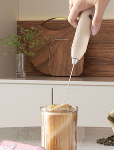Espumador de Leche Eléctrico Recargable <span class=keywords><strong>Portátil</strong></span>, 3 Velocidades, Batidor Manual con Varilla de Acero Inoxidable para Café - Product Image 4