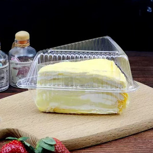 Quantité minimale de commande 1000 pièces Triangle clair en plastique PET matériel boîte à clapet à emporter cuisson emballage Sandwich boîte Salades Hamburger conteneurs - Product Image 1