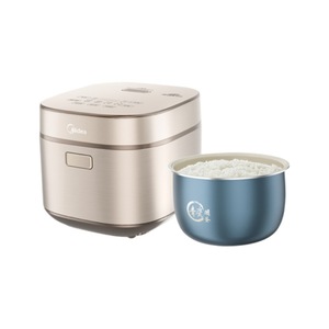 Cuiseur à riz Midea 4L carré en acier inoxydable avec minuterie intelligente et revêtement antiadhésif pour la maison et les dortoirs - Product Image 1