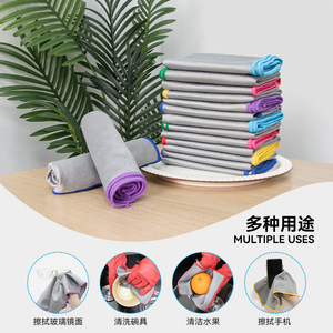 Microfiber Cleaning Cloth <b>Set</b> 6 Pcs Colorful Absorbent Lint Free For Glass Kitchen Dishware Household Use - Product Image 4