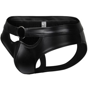 Culotte fine brillante à double sangle, sexy, ajustée, écologique, <span class=keywords><strong>pour</strong></span> clubbing, sous-vêtement <span class=keywords><strong>pour</strong></span> soirée, string en cuir PU <span class=keywords><strong>pour</strong></span> <span class=keywords><strong>homme</strong></span> - Product Image 6