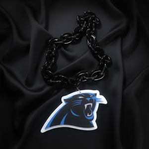 Collana con Ciondolo Grande in EVA Personalizzata con Logo Stampato dei Carolina Panthers e Catena Adatta per Feste e Celebrazioni - Product Image 1