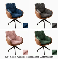 Chaise de salle à manger simple en velours, confortable et luxueuse, style français, avec pieds en métal, fauteuil de restaurant rembourré