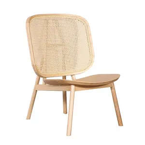 Muebles de ratán nórdico modernos para exteriores, sillas de mimbre tejidas de madera maciza para jardín, salón, café, restaurante y comedor