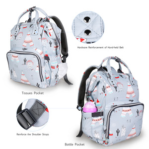 <span class=keywords><strong>Bolsa</strong></span> de Pañales Multifuncional Ligera e Impermeable, Mochila de Gran Capacidad para Mamá y Bebé, Uso en Exteriores - Product Image 2