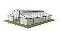 Carpa para Eventos Comerciales con Estructura de Marco Negro Transparente Grande, Carpa para Fiestas con Poste de Aluminio, Pared de Vidrio para Eventos al Aire Libre