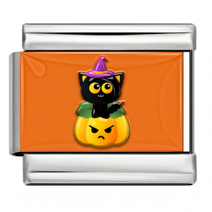 Italienisches Charm-Armband aus Edelstahl, Halloween-Cartoon, galvanisiert, modular, DIY-Schmuckzubehör, Großhandelslieferant - Product Image 5