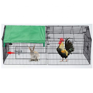 Gallina al aire libre patio trasero granja Animal recinto jaula mascota corralito ejercicio pluma para conejo pato - Product Image 6