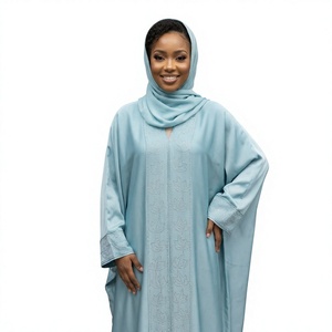 Abaya de Dubaï 2026 Attrayante pour Femme, Kaftan Fait Main, Traditionnel Islamique, Vintage, Maxi, Ourlet Évasé, en Polyester Respirant, pour Soirée et Fête - Product Image 1