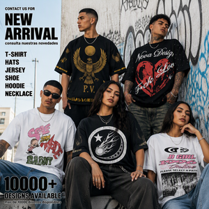 T-Shirt Nera con Strass ODM OEM Stile Gotico Streetwear con Logo Personalizzato e Ventilazione $SAD BOY Junior H - Product Image 3