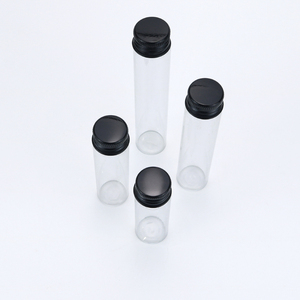 Child-proof 22mm*120mm Glass Conic Clear <b>Tube</b> for King Size 109mm Rolled Cone Storage with Aluminum Screw Lid - Product Image 5