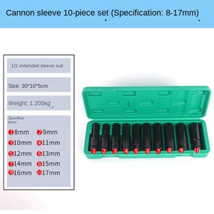 Llave de impacto eléctrica enchufes profundos para reparación de automóviles manga hexagonal extendida kits de llaves neumáticas - Product Image 5