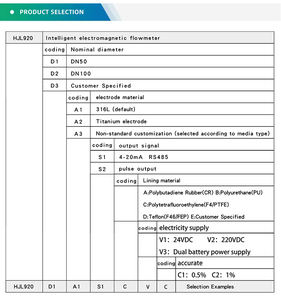 DN50 DN80 DN100工業用電磁流量計ステンレス鋼ゴム/PTFEライニングスマート統合排水OEM - Product Image 6