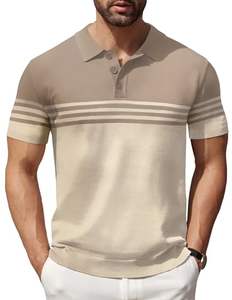 Camisas Personalizadas con Logotipo para Hombre, Camisetas de Manga Corta a Rayas, Tejido de Punto, Estampado Veraniego, Casual, Transpirable, Precios al por Mayor, Pedidos para Equipos Empresariales - Product Image 1