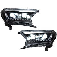 Pour Ford Everest Ranger 2016-2020, mise à niveau Facelift, style Q8, phares avant à LED matriciels, lentille de projecteur Bi-LED, ensemble de phares à LED