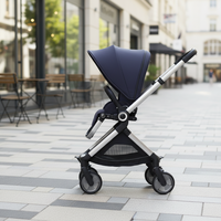 Poussette 3-en-1 Purorigin avec siège auto - Certifiée EN 1888 - Cuir PU - Poussette haute vue - Design pliable - Cadre en alliage d'aluminium - 15 kg