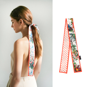 Custom Polyester <b>Headbands</b> Bag Neckerchief Streamer Double Skinny Scarf Women Ribbon Trendy Hair for Bag Scarfs - Product Image 2