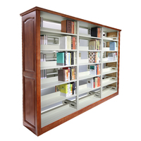 Vitrine à livres autoportante en acier et bois pour salle de lecture publique, bibliothèque universitaire, avec rangement multi-compartiments, pour appel d'offres