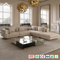 Table basse modulaire de luxe en marbre et verre avec sculpture de scorpion doré – Personnalisation complète de mobilier pour toute la maison