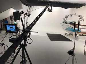 Nouvelle mise à niveau Andy Jib Pro grue de caméra de 10 mètres avec <span class=keywords><strong>4</strong></span> roues pour la diffusion - Product Image 3