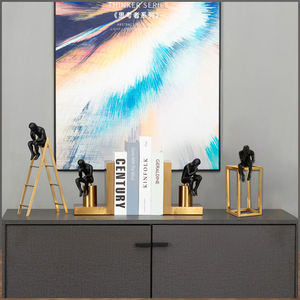 Décorations d'intérieur créatives nordiques, ornements, figurines de penseurs, sculpture, porte-livre, statue, ornements, artisanat pour salle d'étude - Product Image 3