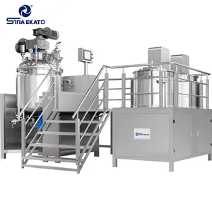 300L 500L Champú Loción corporal que hace la máquina Homogeneizador al vacío Máquina mezcladora emulsionante para cosméticos