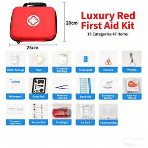 Botiquín de Primeros Auxilios de Grado Médico con Carcasa Rígida de EVA, Certificado CE 18, Resistente al Agua, a Prueba de Golpes, Compacto, Ligero y Portátil - Product Image 2