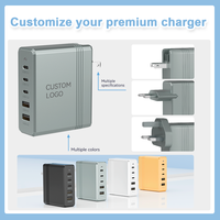 Adaptateur de voyage 5 ports USB C GaN Chargeur rapide OEM ODM Logo personnalisé Chargeur multi-ports pour Iphone Macbook Samsung Pixel Hp 160W