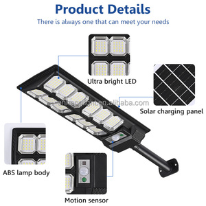 Ngoài trời năng lượng mặt trời đèn đường 100W 200W 300W 600W dẫn ánh sáng đường phố đèn 100W 200W năng lượng mặt trời ánh sáng đường phố với cảm biến chuyển động - Product Image 5