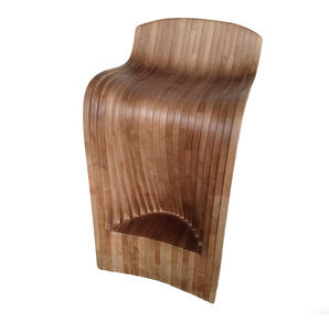 Taburete de Bar Curvo de una Pieza de Madera A00 con Diseño Moderno para Oficina en Casa, Almacén, Bar/Cafetería/Restaurante - Product Image 3