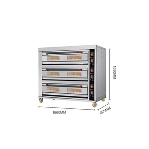 Four à sole électrique grande capacité Unitech 90D en acier inoxydable 201 avec écran LED pour la cuisson commerciale (biscuits, gâteaux, pain, pizza) - Product Image 2