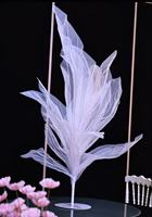 Grande fleur géante en organza couleur champagne, centre de table de mariage en soie surdimensionné, décoration pour événements et fêtes, vente en gros