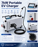 Chargeur rapide portable et mobile DC 7KW CCS2 2026 pour véhicules électriques sans batterie