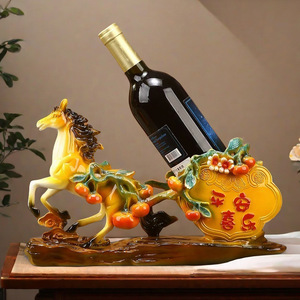 เครื่องประดับชั้นวางไวน์รูปปั้นเรซิ่นอีพ็อกซี่สีแดงคุณภาพสูงความสุขในการรับประทานอาหารด้านข้างของตกแต่งใหม่ความคิดสร้างสรรค์ของจีน - Product Image 4