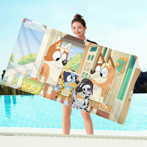 2024 Último precio de fábrica personalizado Blueys Tay o swifties patrón de fibra ultrafina Toallas de playa toallas de baño servilletas salvajes - Product Image 2