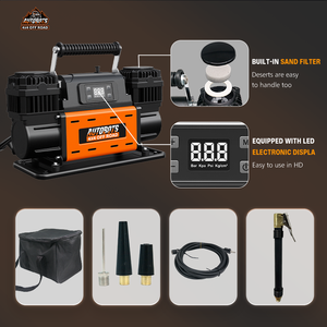 Chất lượng cao 4WD Đôi Xi lanh hiển thị kỹ thuật số lốp Máy nén khí <span class=keywords><strong>12V</strong></span> Máy nén khí lốp offroad - Product Image 5