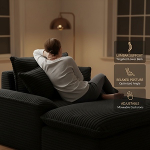 Canapé-lit inclinable en mousse à mémoire de forme confortable, pliable, lavable, appartement, hôtel, fauteuil de jeu, petit lit - Product Image 2