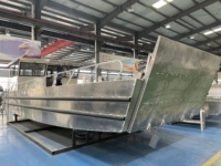 Bateau en aluminium de 10m*4m, petit poste de pilotage pour le transport de voitures, bateau en aluminium en vente