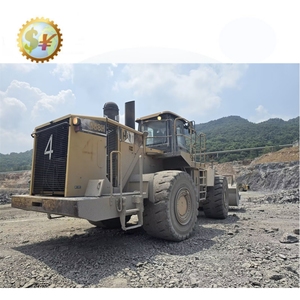 Chargeuse sur pneus Caterpillar 988H d'occasion avec peinture d'origine, réservoir de carburant de 712 L pour la manutention de matériaux en vrac dans les mines - Product Image 4