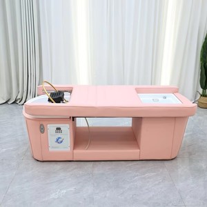 Cama de Lavado de Cabello Estilo Tailandés Rosa para Salón de Belleza, Cama de Masaje para <span class=keywords><strong>Spa</strong></span> Capilar, Cama Eléctrica para Pedicura y Champú - Product Image 4