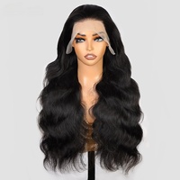 Perruque SDD vietnamienne 100 % cheveux humains double densité, frontale en dentelle 13x4, ondulée (Body Wave)